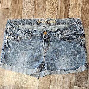 Wallflower Women's Denim Blue Jean Shorts Size 15